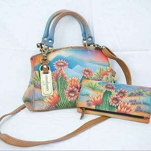 Anuschka Hand-painted Handbag & Wallet